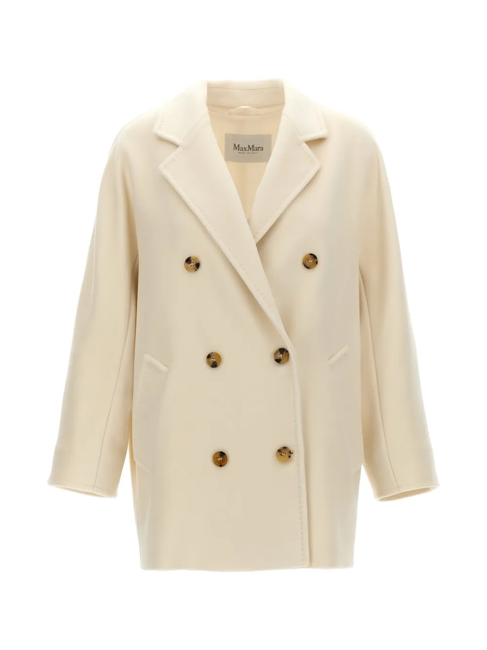 Max Mara short 101801 Icon coat - white - Bianco