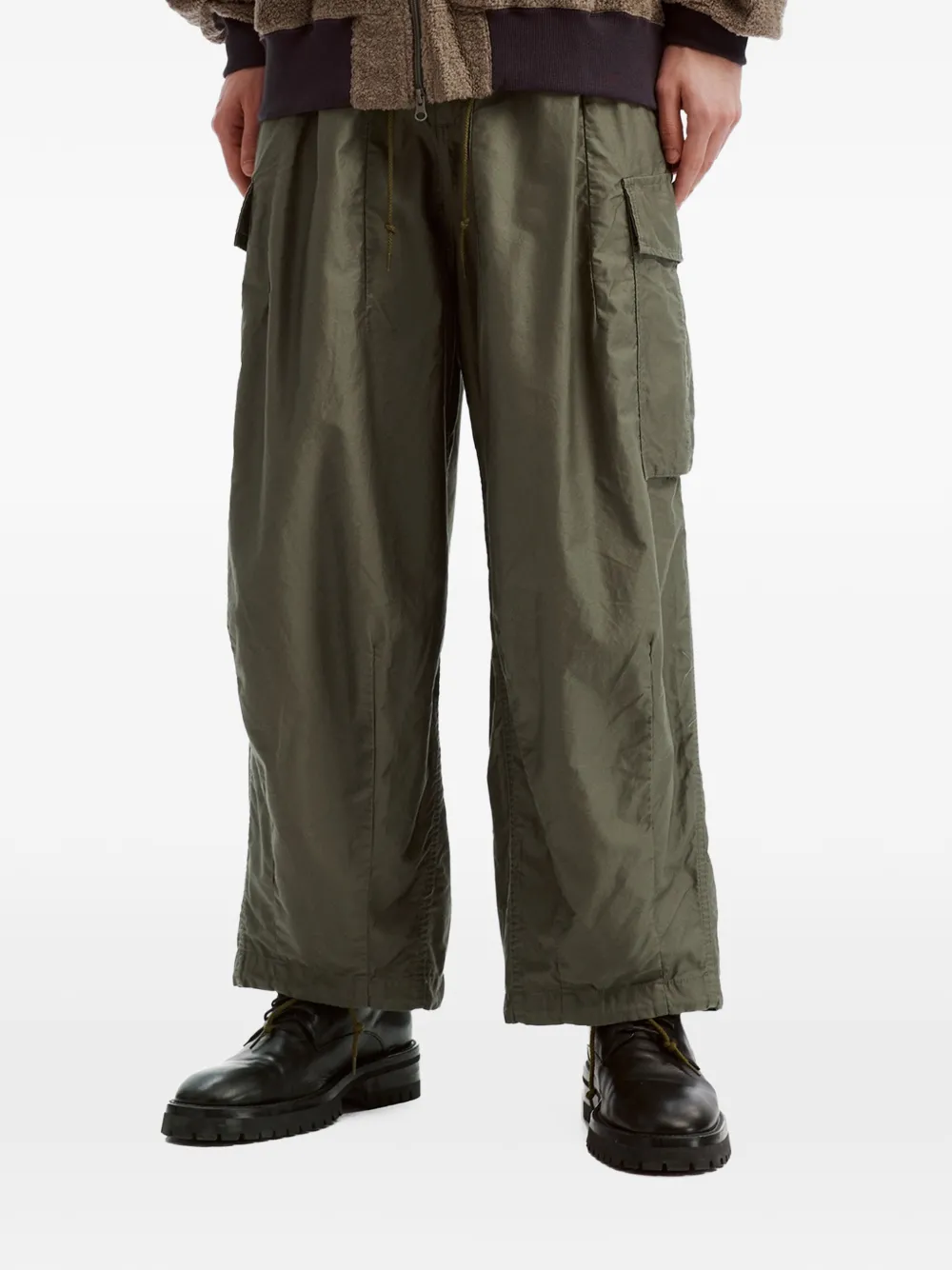 Needles drawstring cargo pants Groen