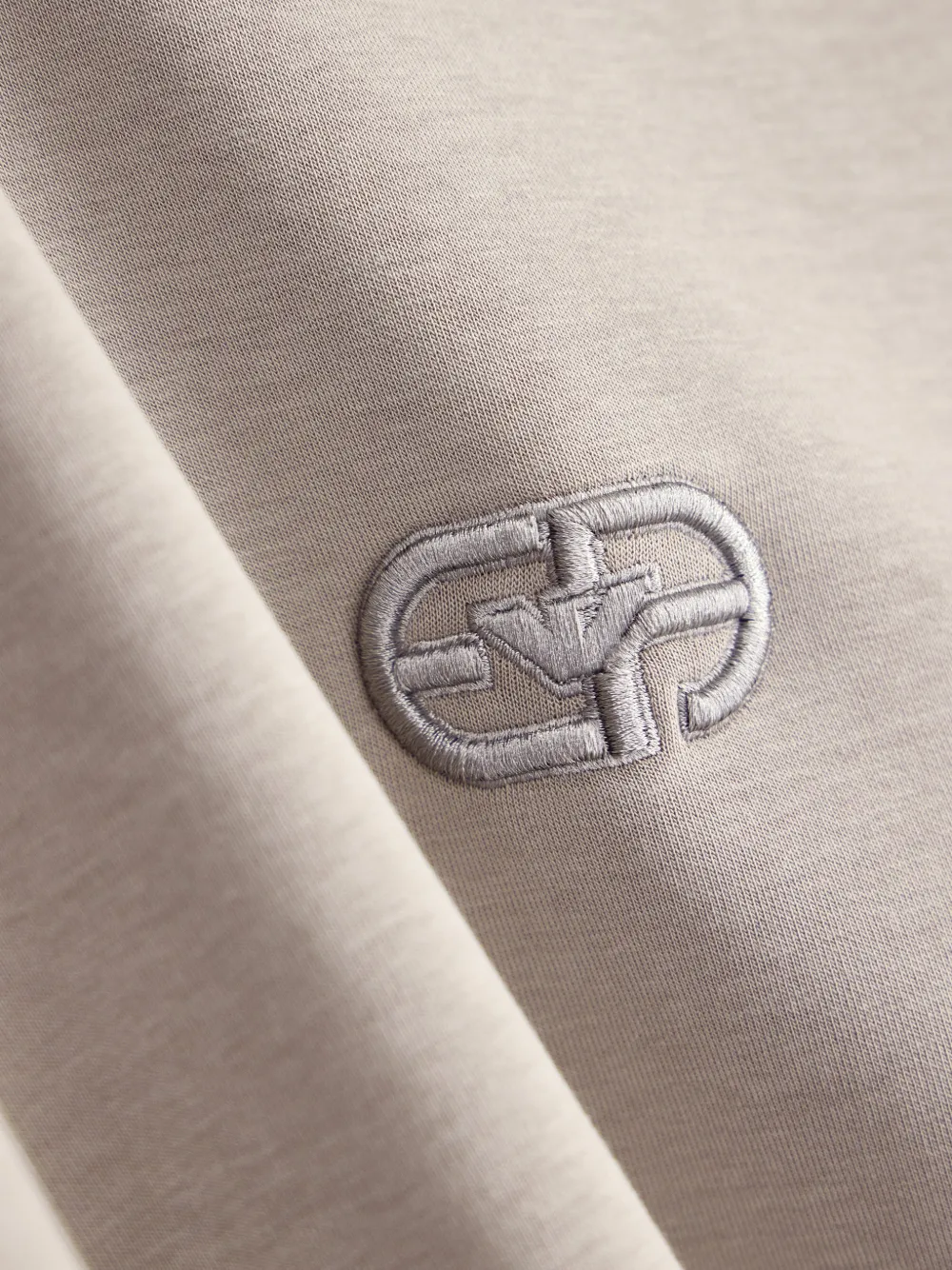 Emporio Armani sweatshirt essential in cotton double jersey Beige
