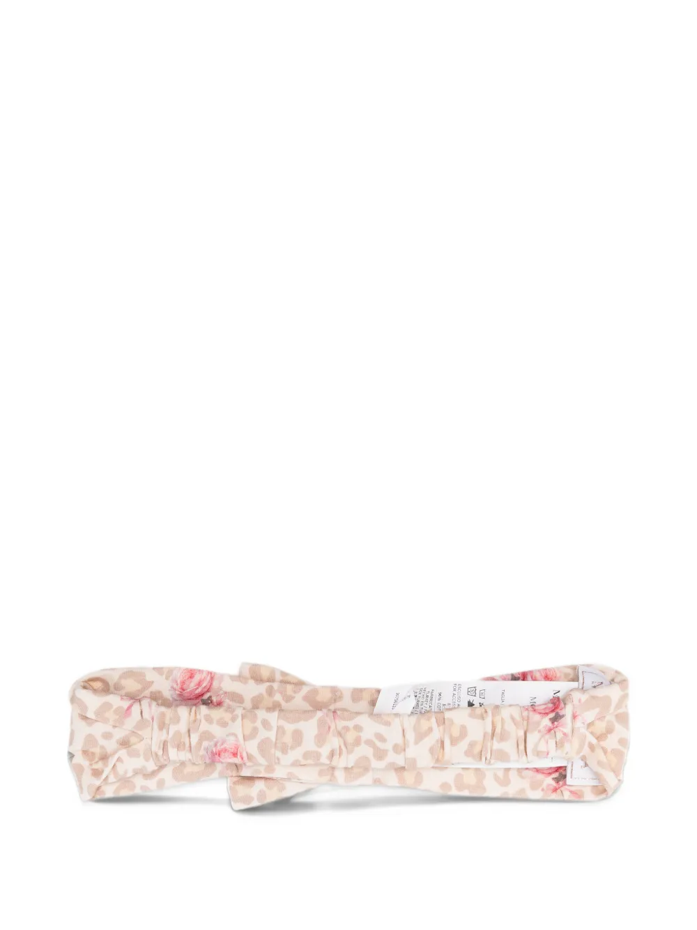 Monnalisa leopard-print bow-embellishment headband Beige