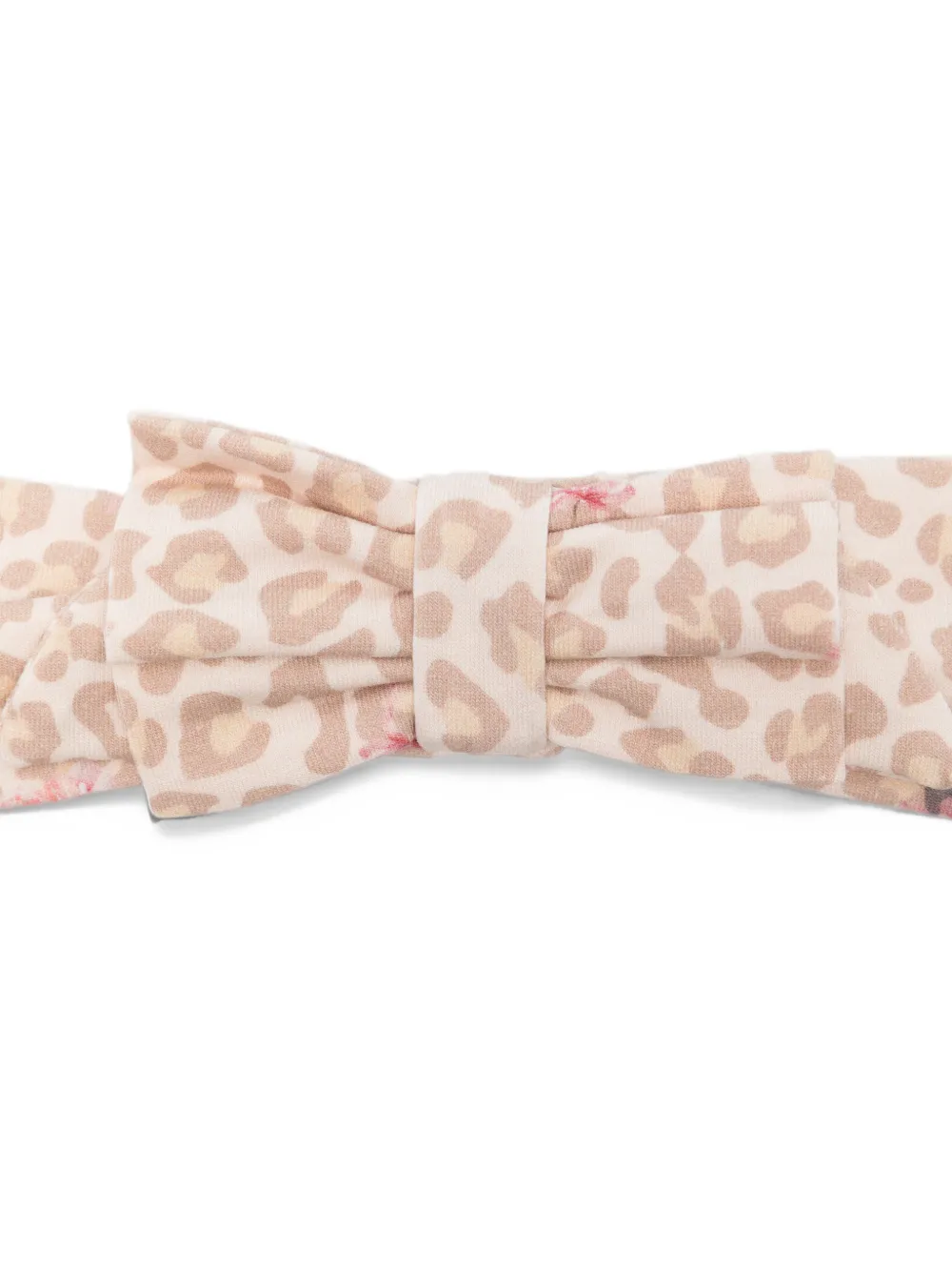 Monnalisa leopard-print bow-embellishment headband Beige