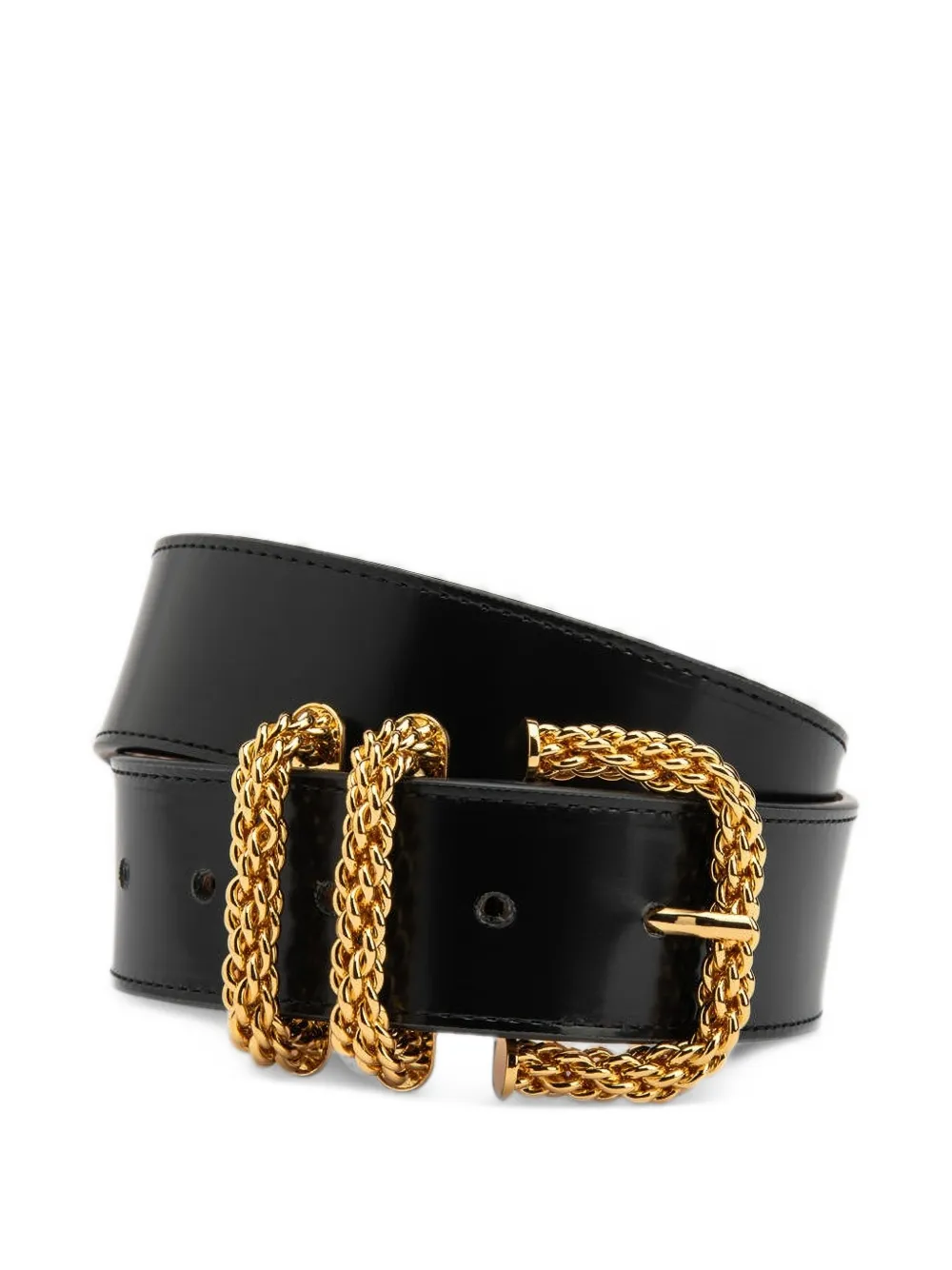 BY FAR Katina leather belt Zwart