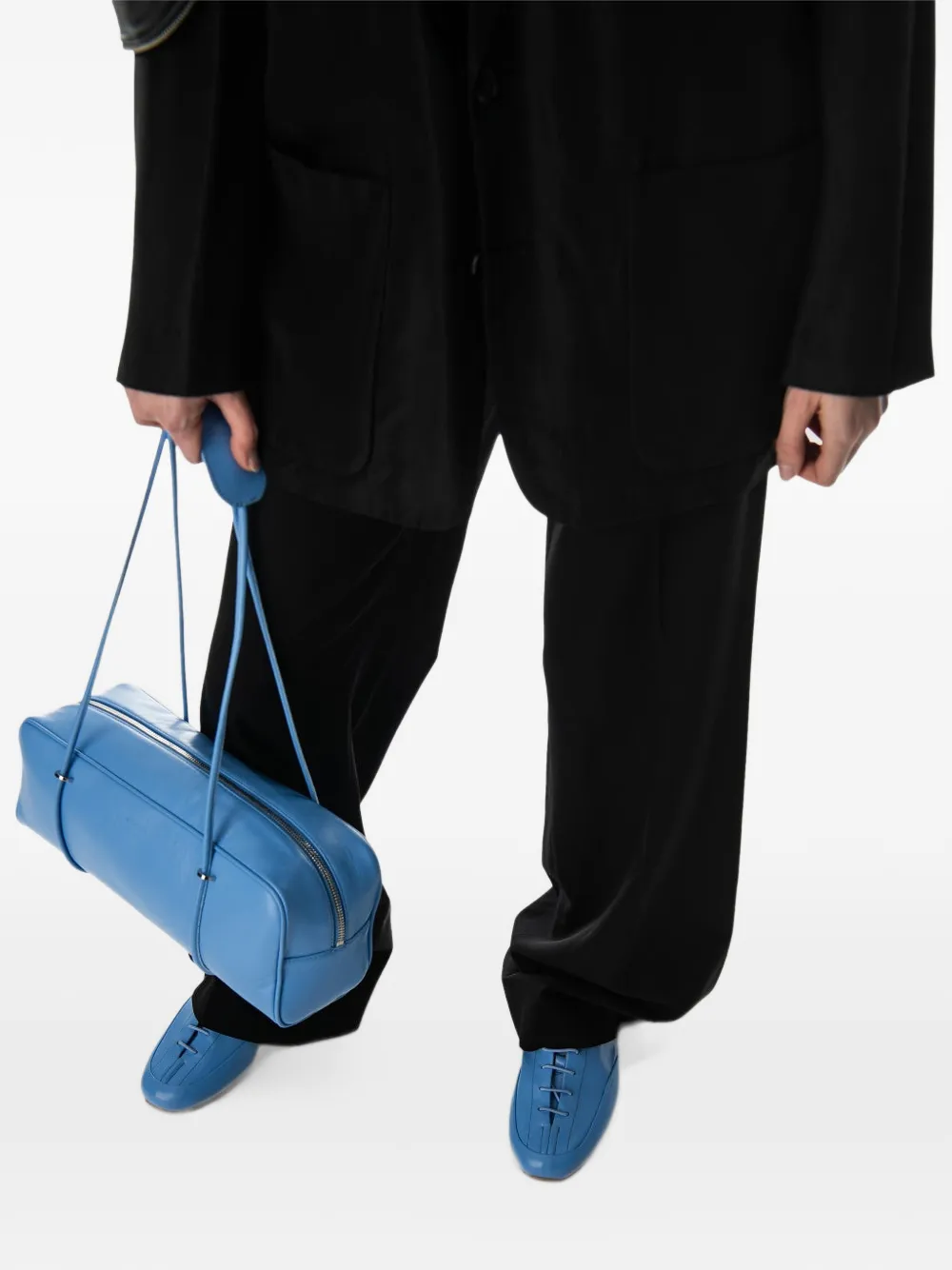 BY FAR Kimberly East-West bag Blauw