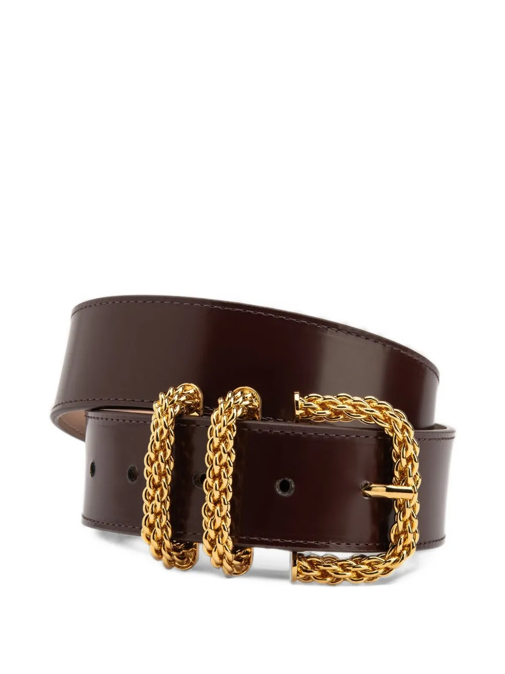 BY FAR Katina leather belt Bruin