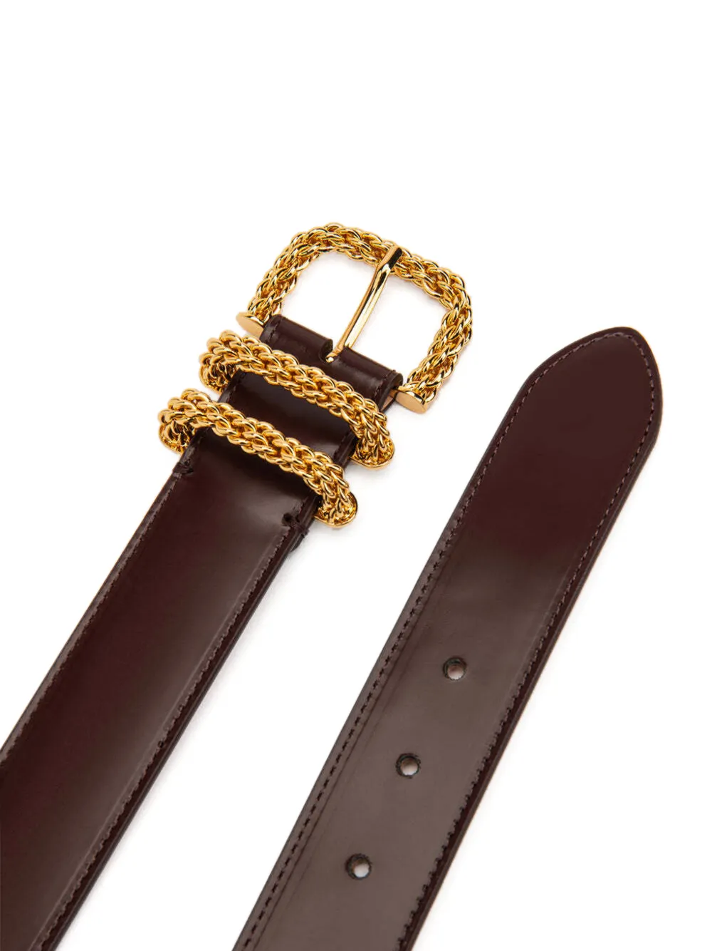 BY FAR Katina leather belt Bruin