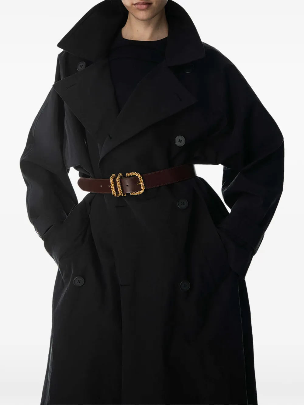 BY FAR Katina leather belt Bruin
