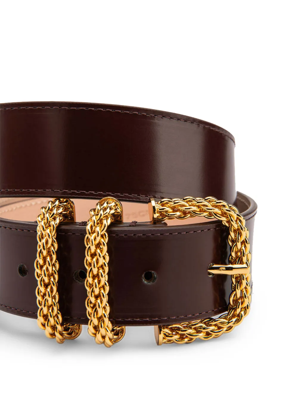 BY FAR Katina leather belt Bruin