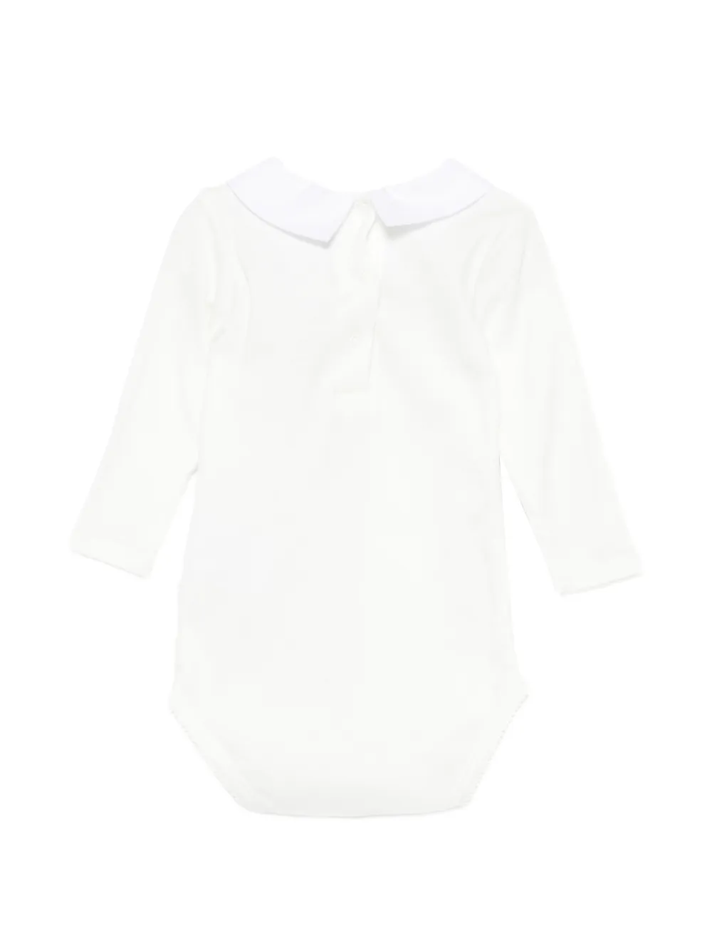 Bonpoint embroidered Peter Pan collar bodysuit Wit