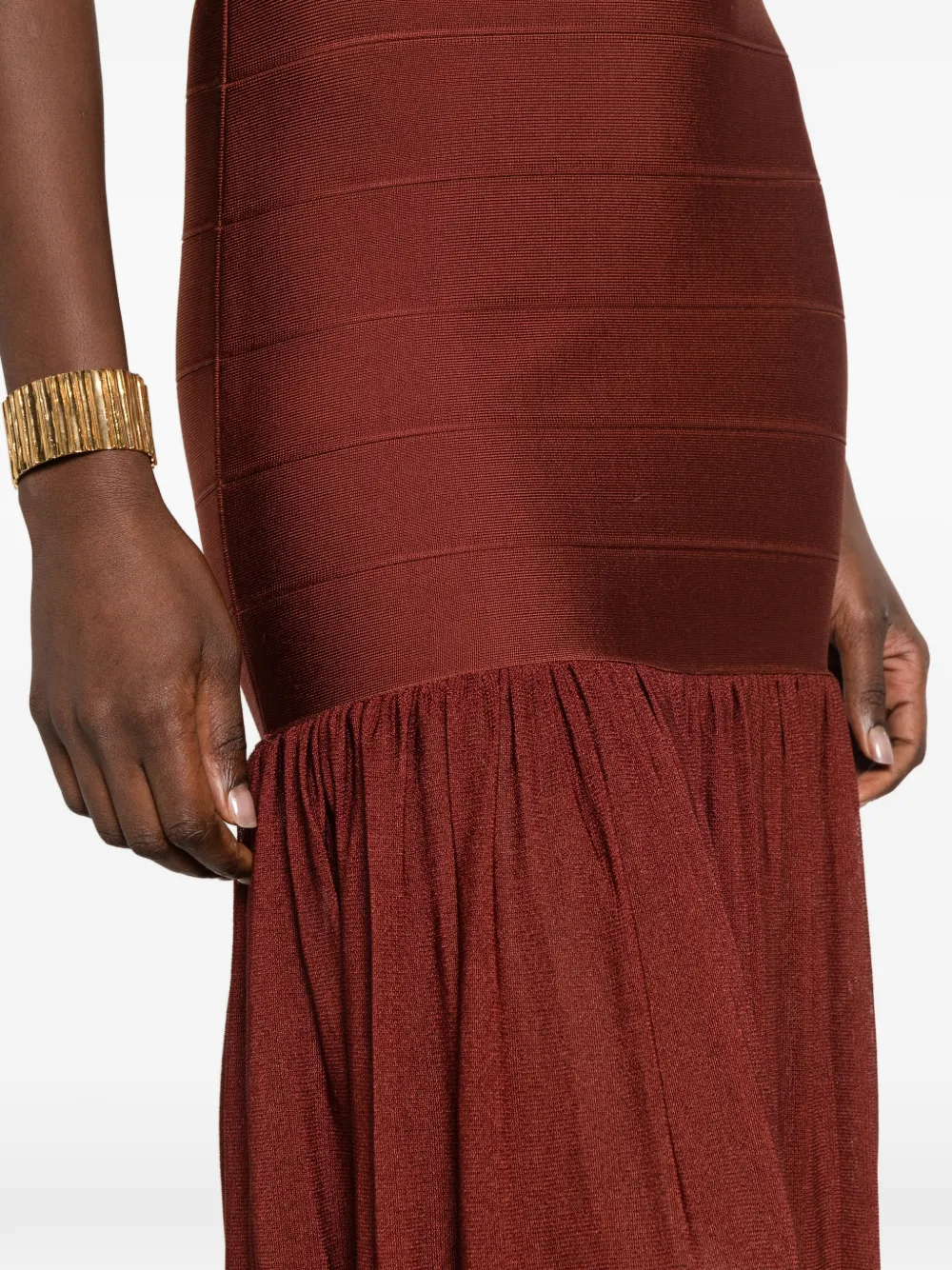 Retrofete open-back bandage-style maxi dress Bruin