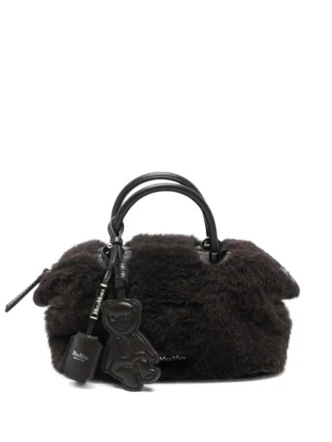 Max Mara tote MXATedholdalls1 con textura de peluche y dije de oso