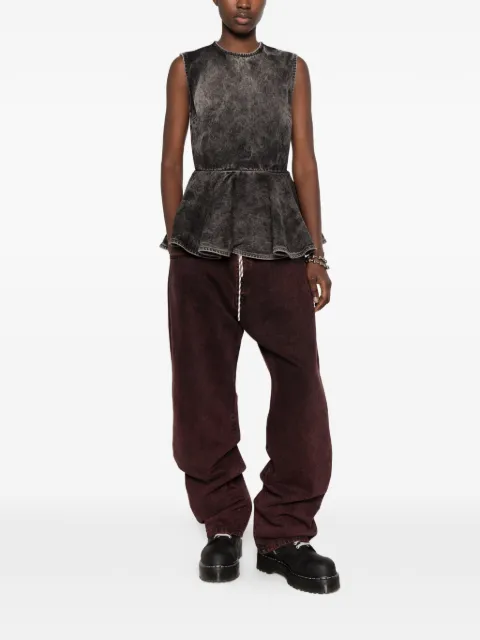 Marques'Almeida acid-wash peplum top