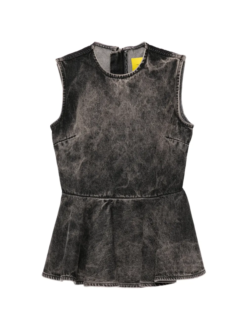 Marques'Almeida acid-wash peplum top - Grigio