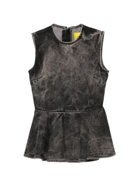 Marques'Almeida acid-wash peplum top