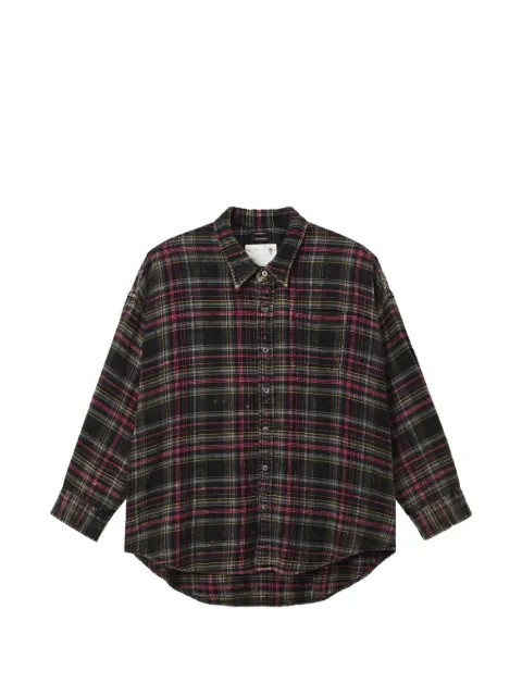 R13 plaid-check cotton shirt