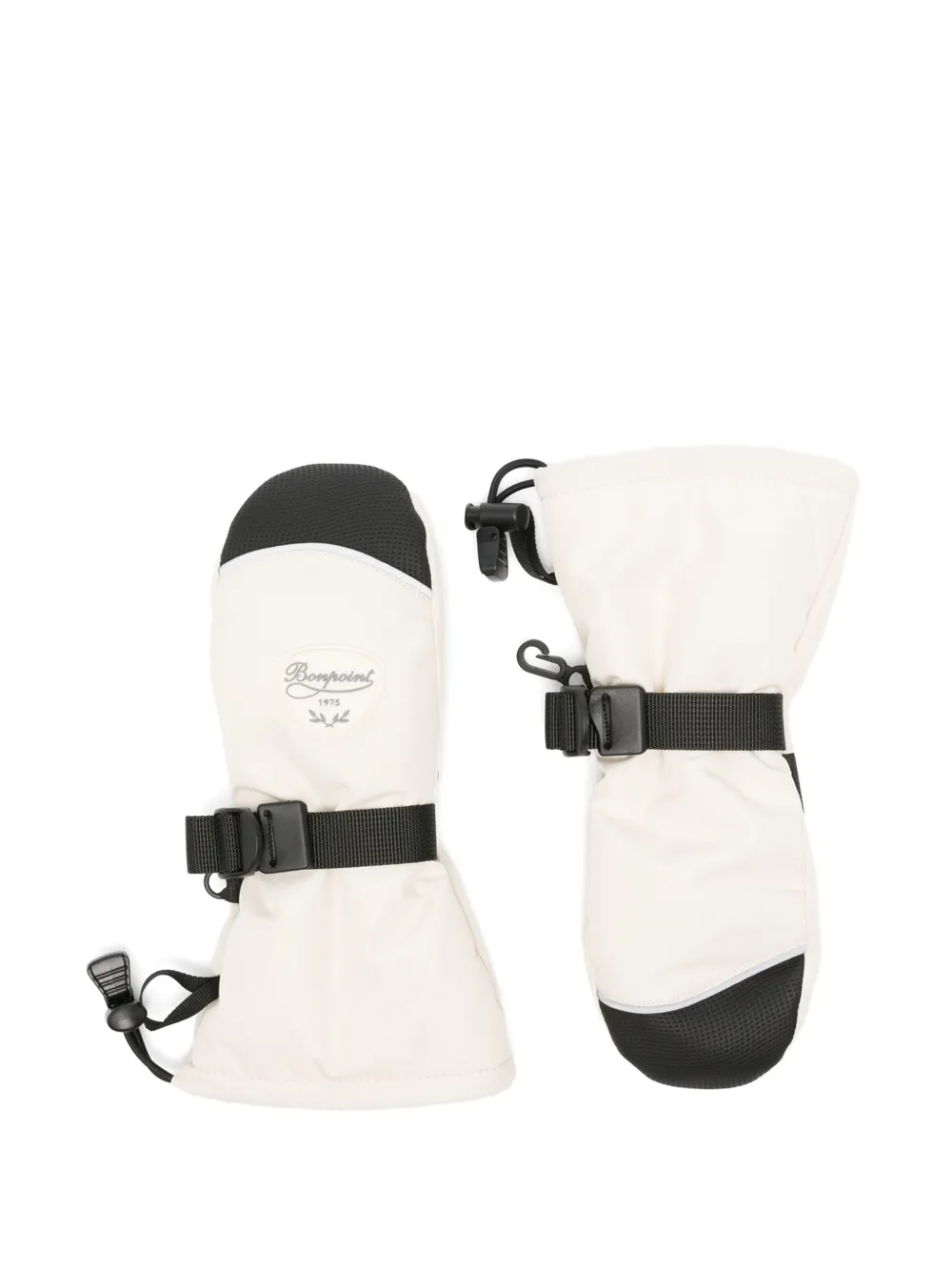 Bonpoint logo-patch buckle-fastening mittens - Toni neutri
