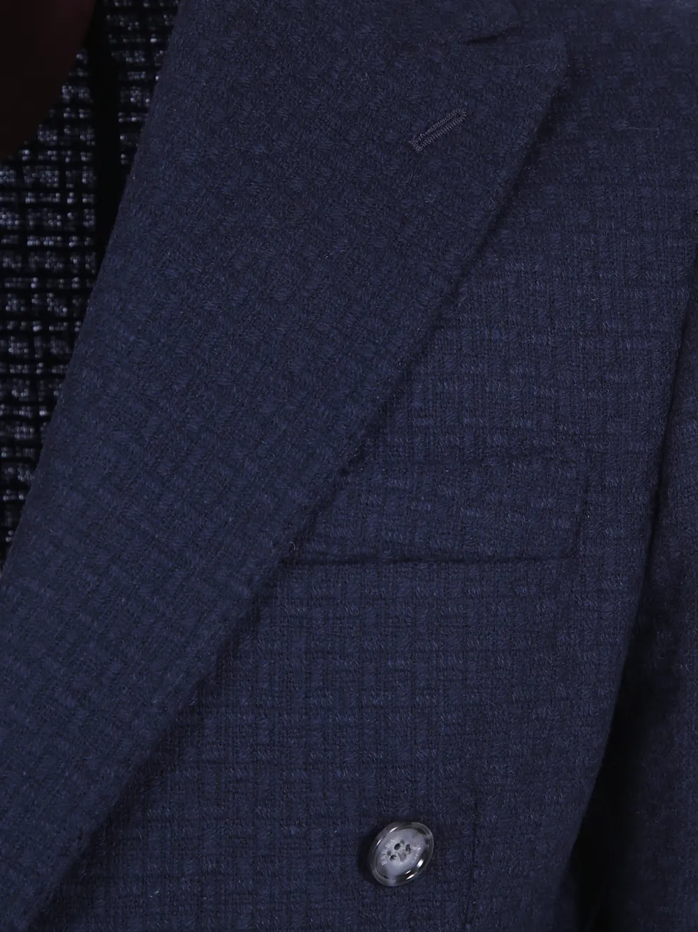 Barba Bactive double-breasted check blazer Blauw