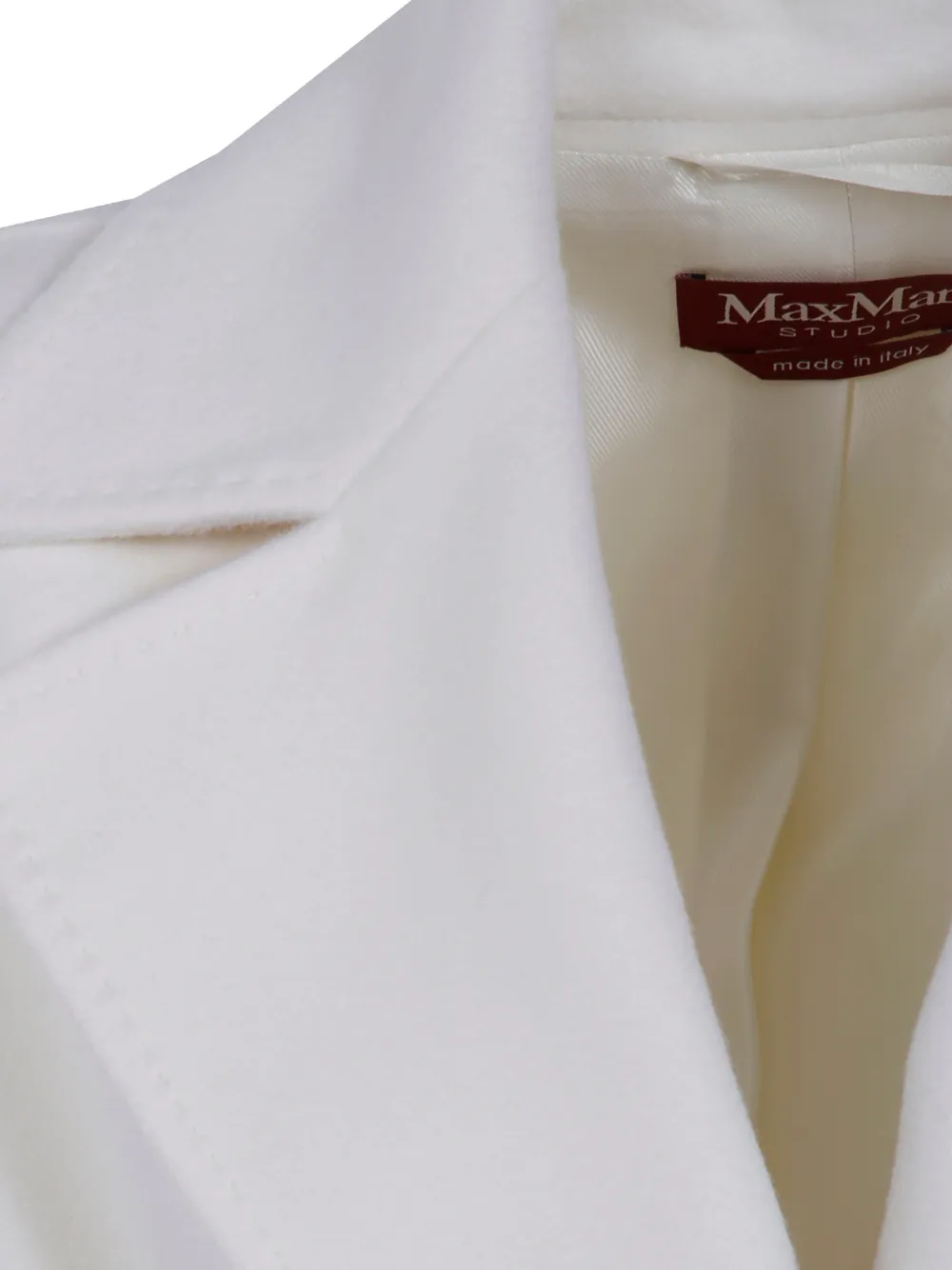 Max Mara double-breasted belted coat Wit