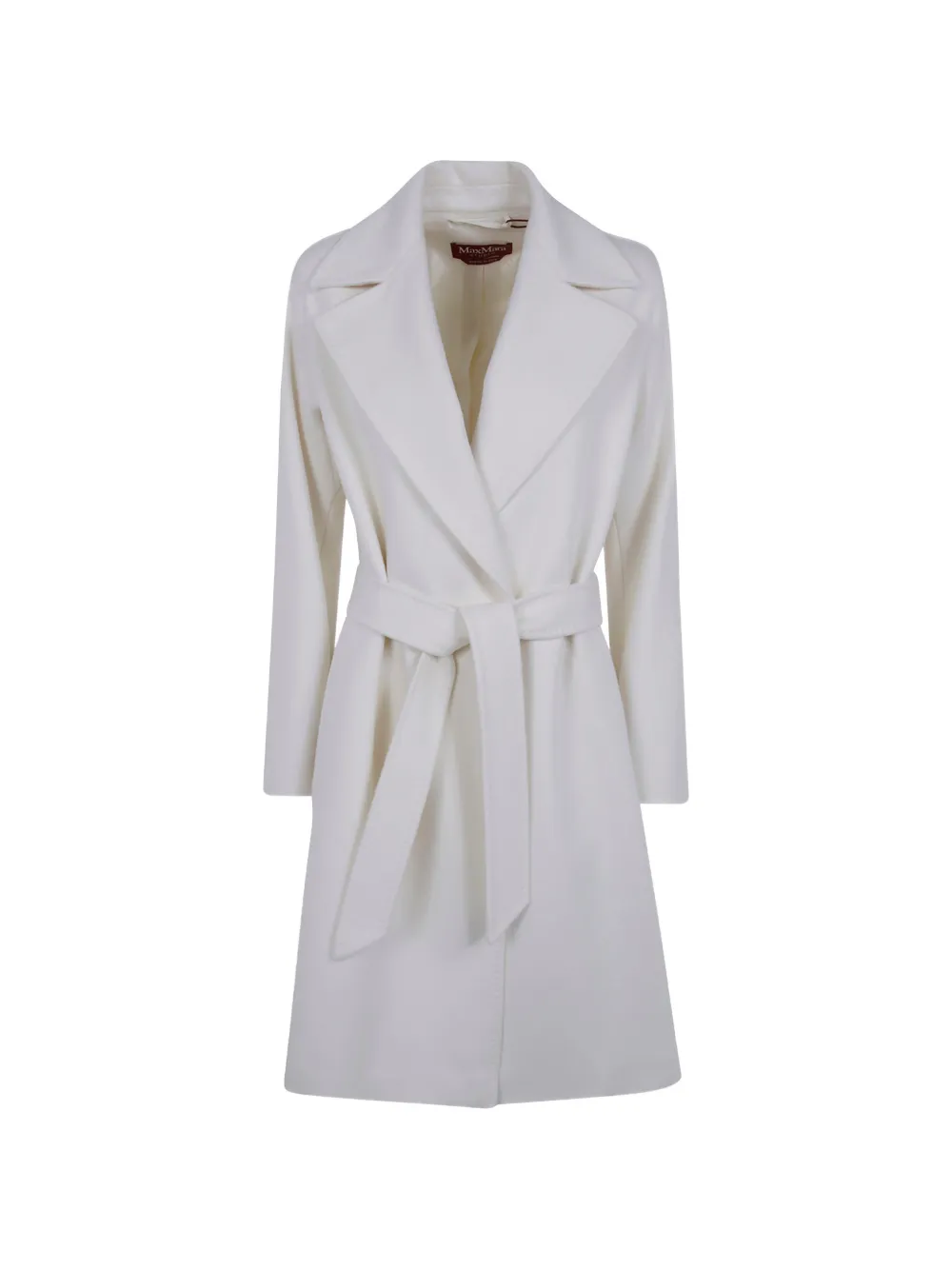 Max Mara double-breasted belted coat - Weiß