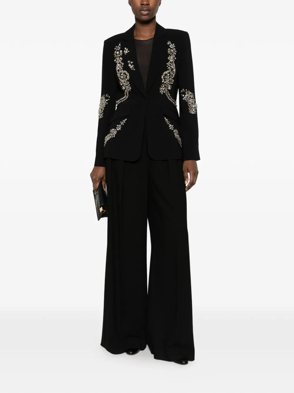 Cinq A Sept crystal-embellished blazer Zwart