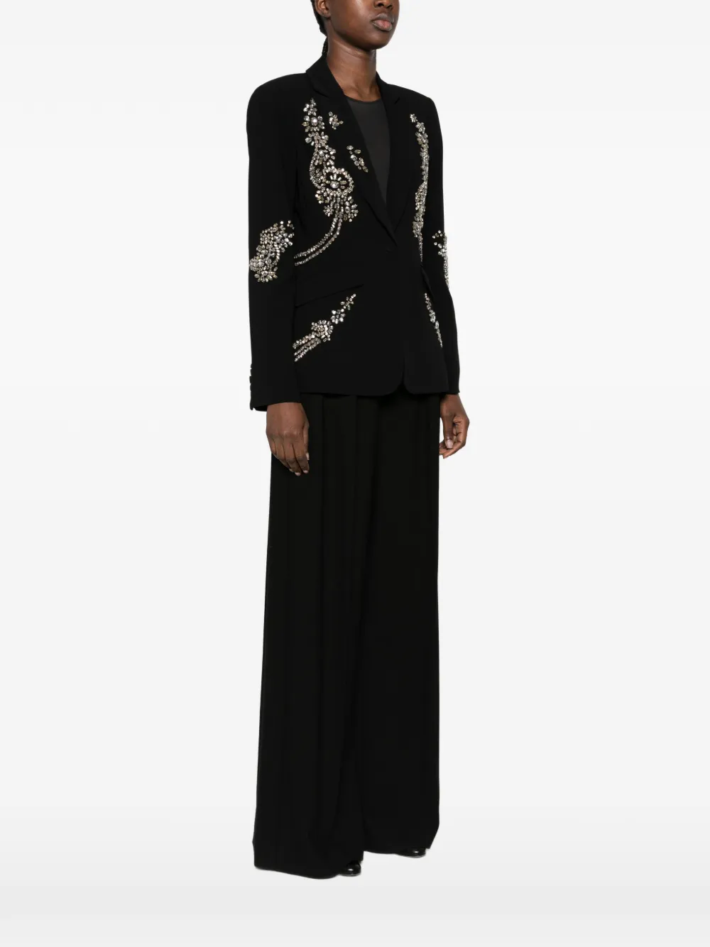 Cinq A Sept crystal-embellished blazer Zwart