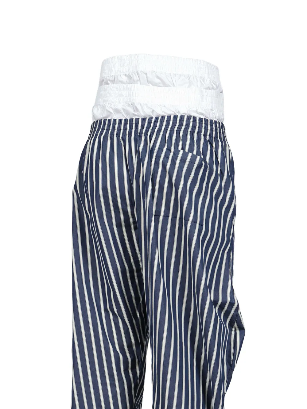 Natasha Zinko striped stacked trousers Blauw