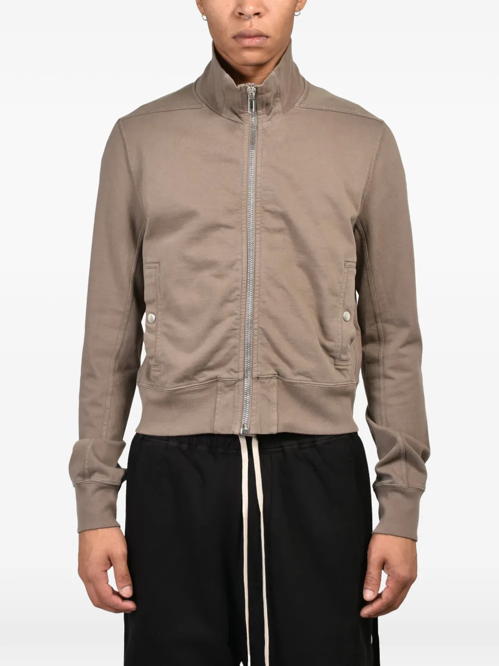 Rick Owens DRKSHDW funnel-neck zip-up jacket Beige