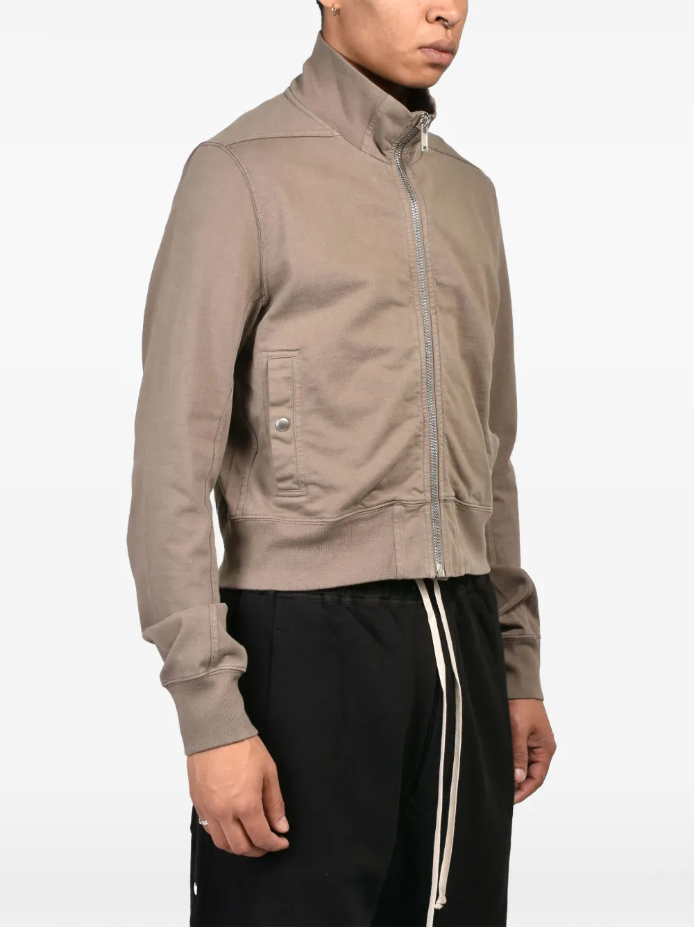 Rick Owens DRKSHDW funnel-neck zip-up jacket Beige