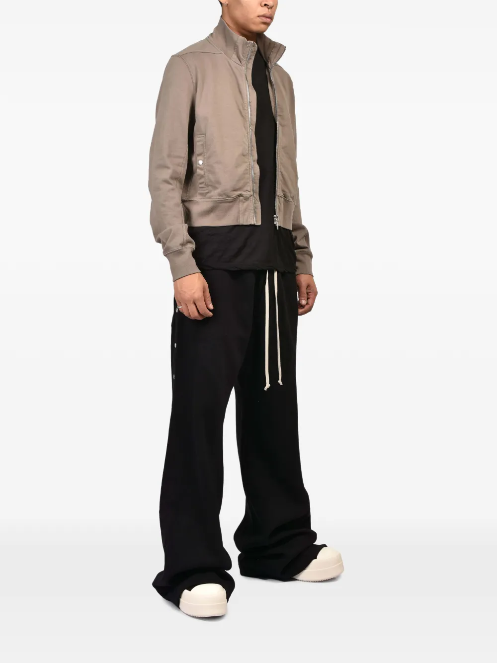 Rick Owens DRKSHDW funnel-neck zip-up jacket Beige