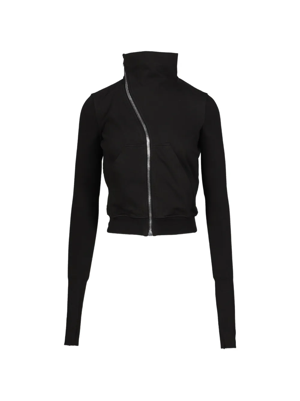 Rick Owens DRKSHDW Mountain asymmetric hoodie Zwart