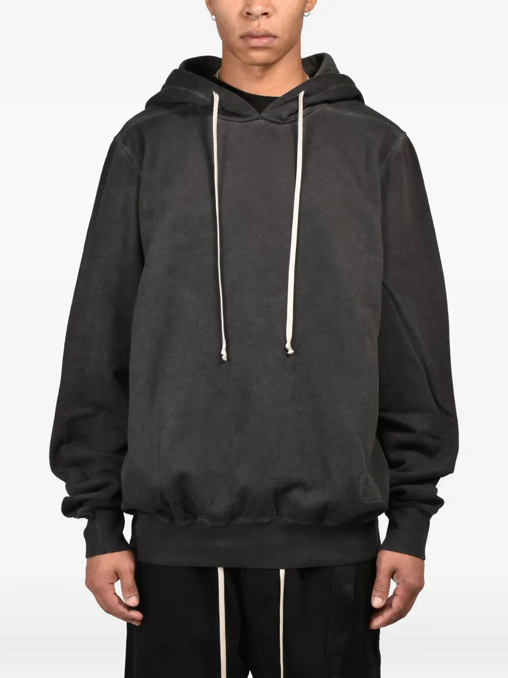 Rick Owens DRKSHDW oversized drawstring hoodie Zwart