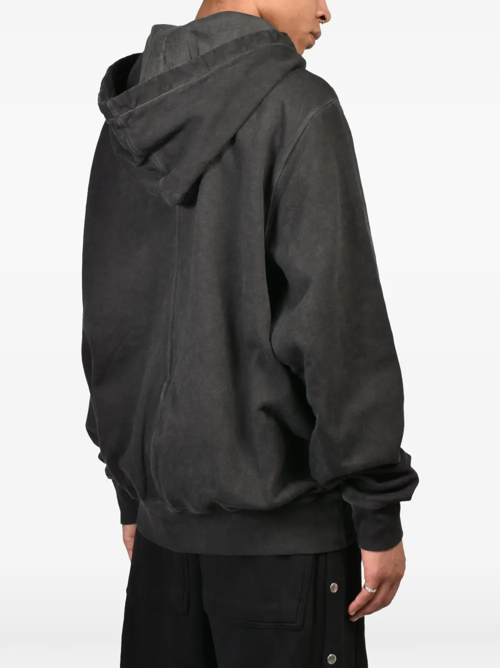 Rick Owens DRKSHDW oversized drawstring hoodie Zwart