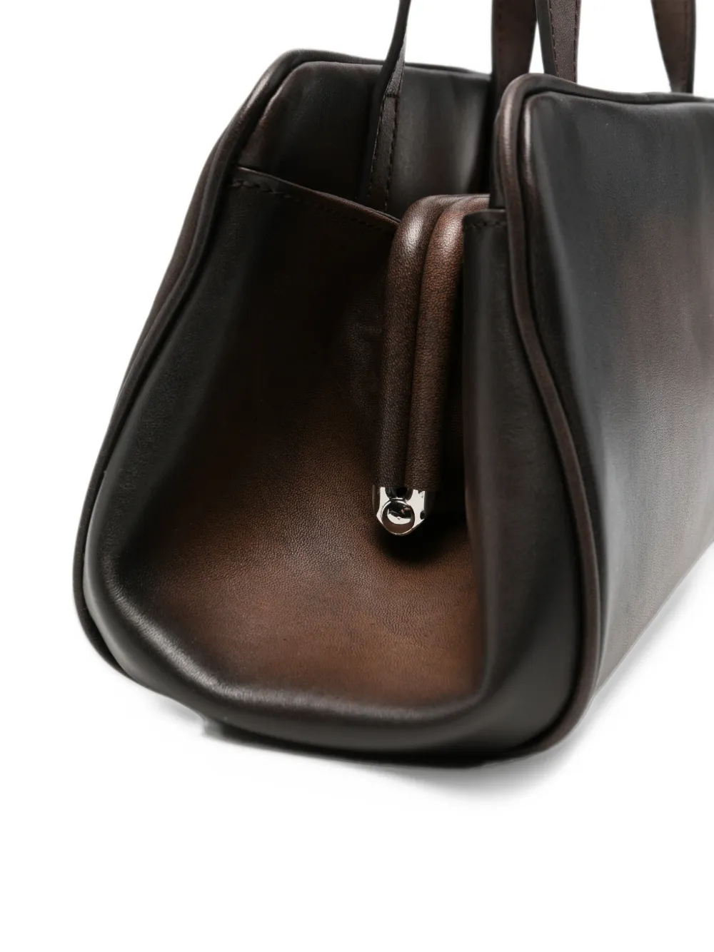 Maison MIHARA YASUHIRO faded-effect leather tote bag Bruin