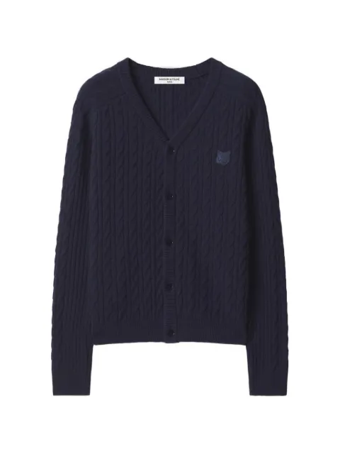 Maison Kitsuné 폭스 헤드 케이블 니트 가디건