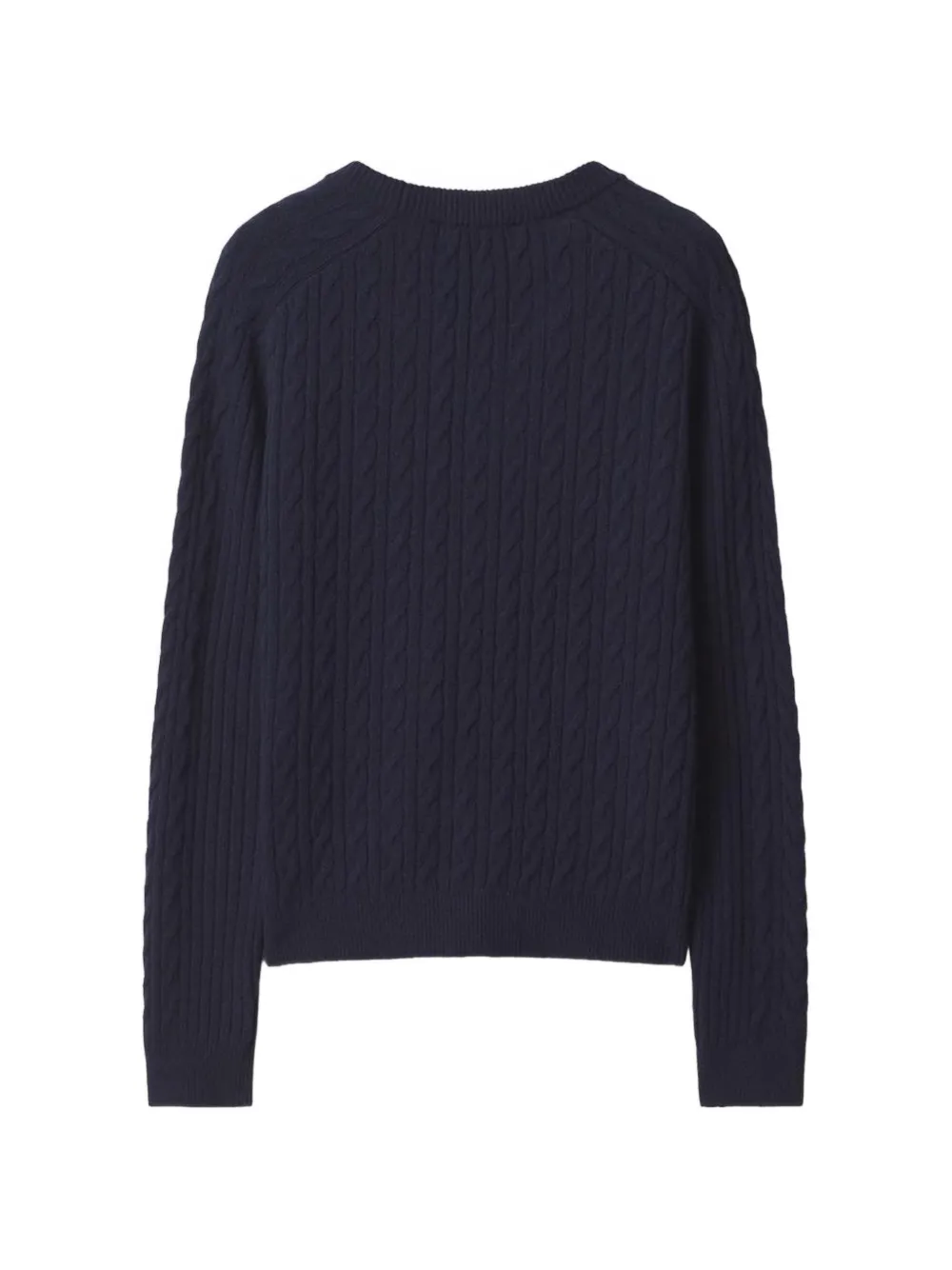 Maison Kitsuné Fox Head cable-knit cardigan Blauw