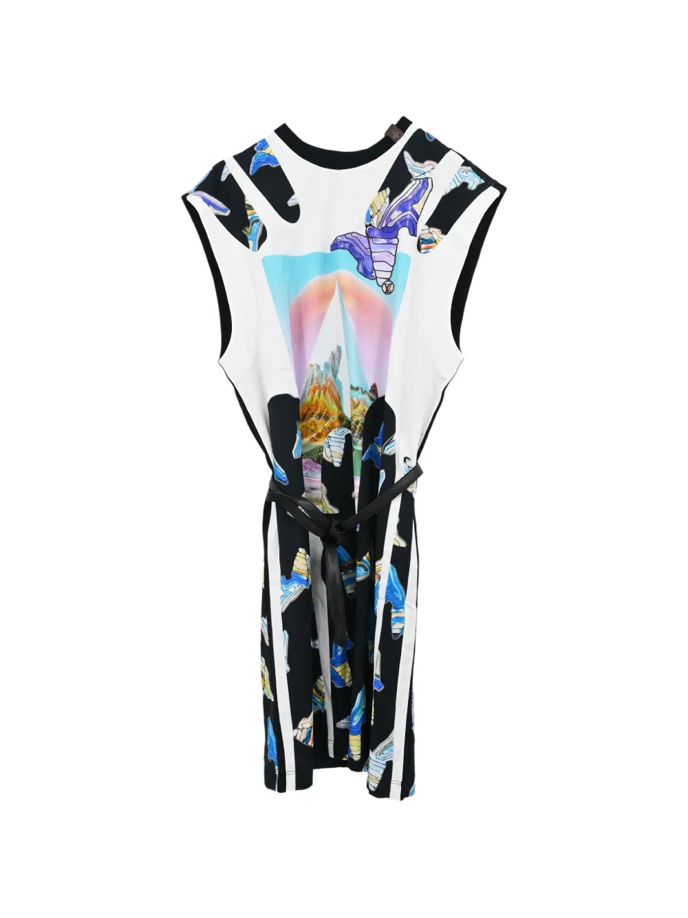 Louis Vuitton Pre-Owned 2019 printed sleeveless dress - Weiß