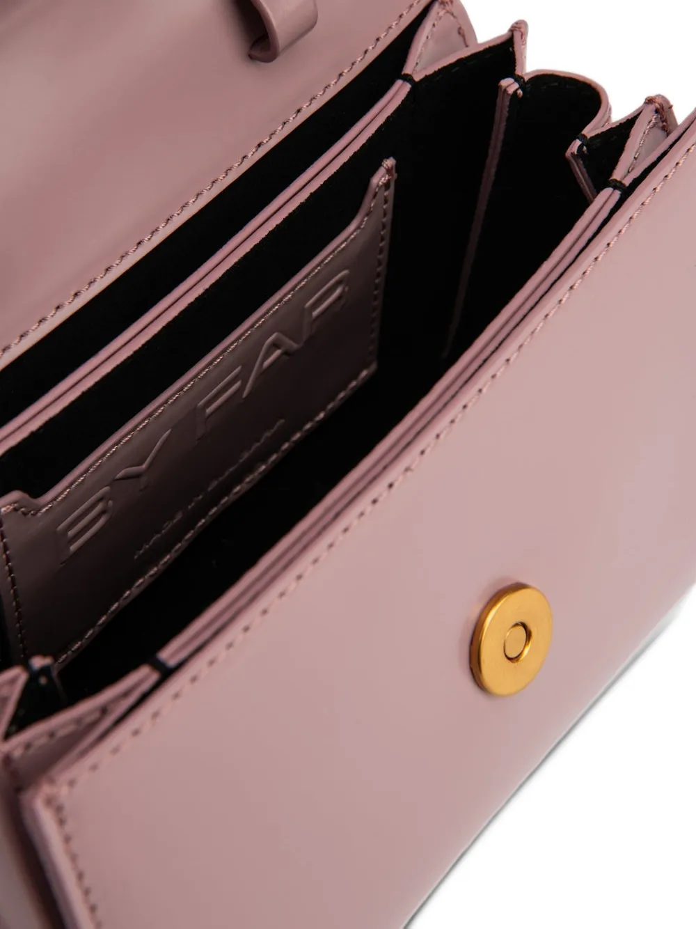 BY FAR Mini 2.0 leather mini bag Roze