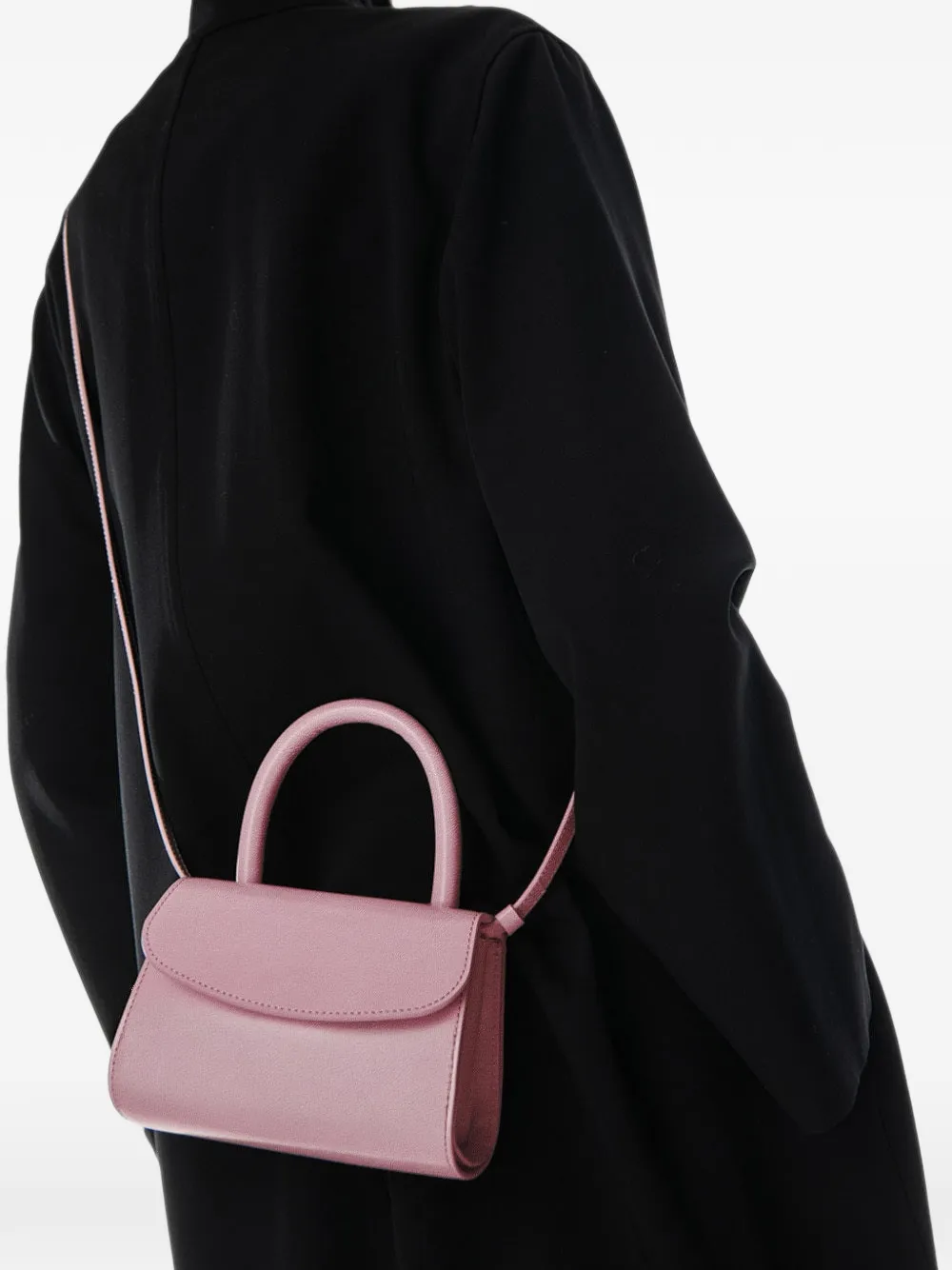 BY FAR Mini 2.0 leather mini bag Roze