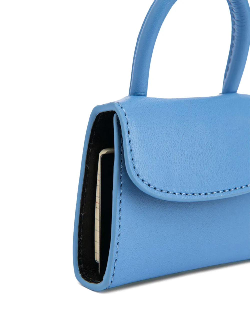 BY FAR Mini card holder Blauw