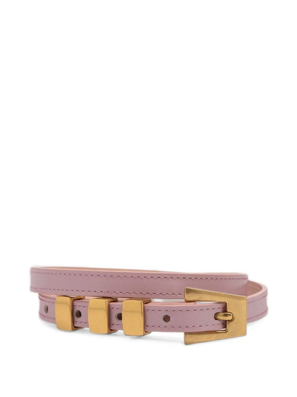 BY FAR Vic leather belt Roze