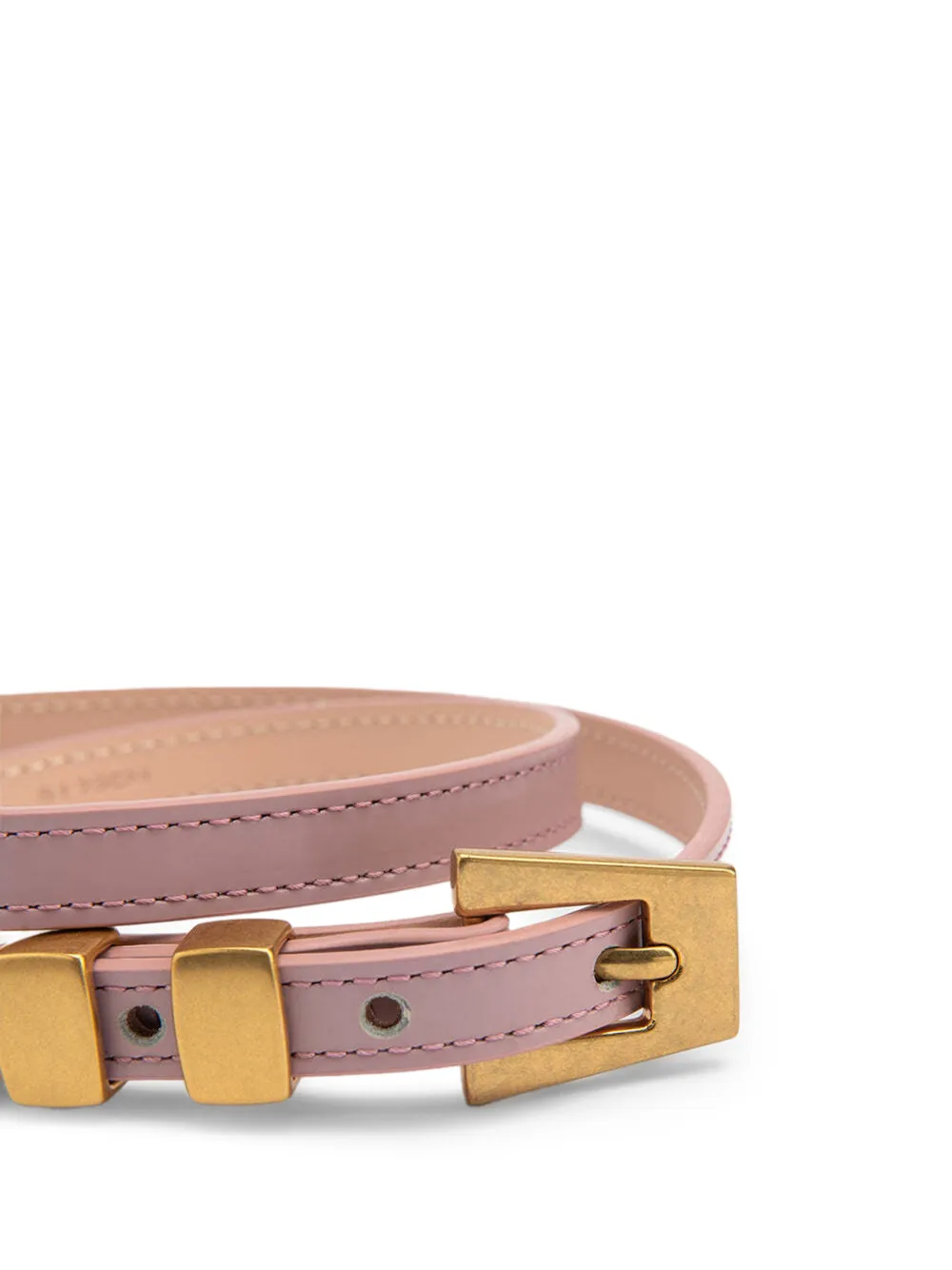 BY FAR Vic leather belt Roze
