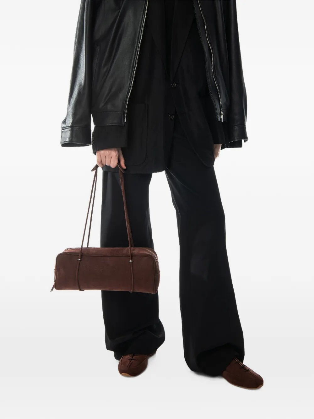BY FAR Kimberly East-West bag Bruin