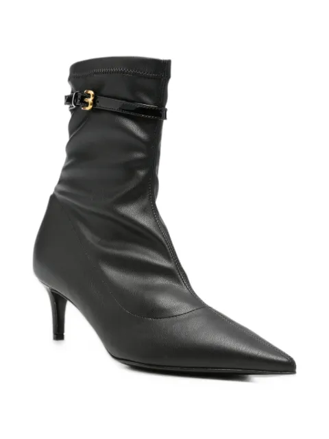 Baldinini pointed-toe buckled ankle boots