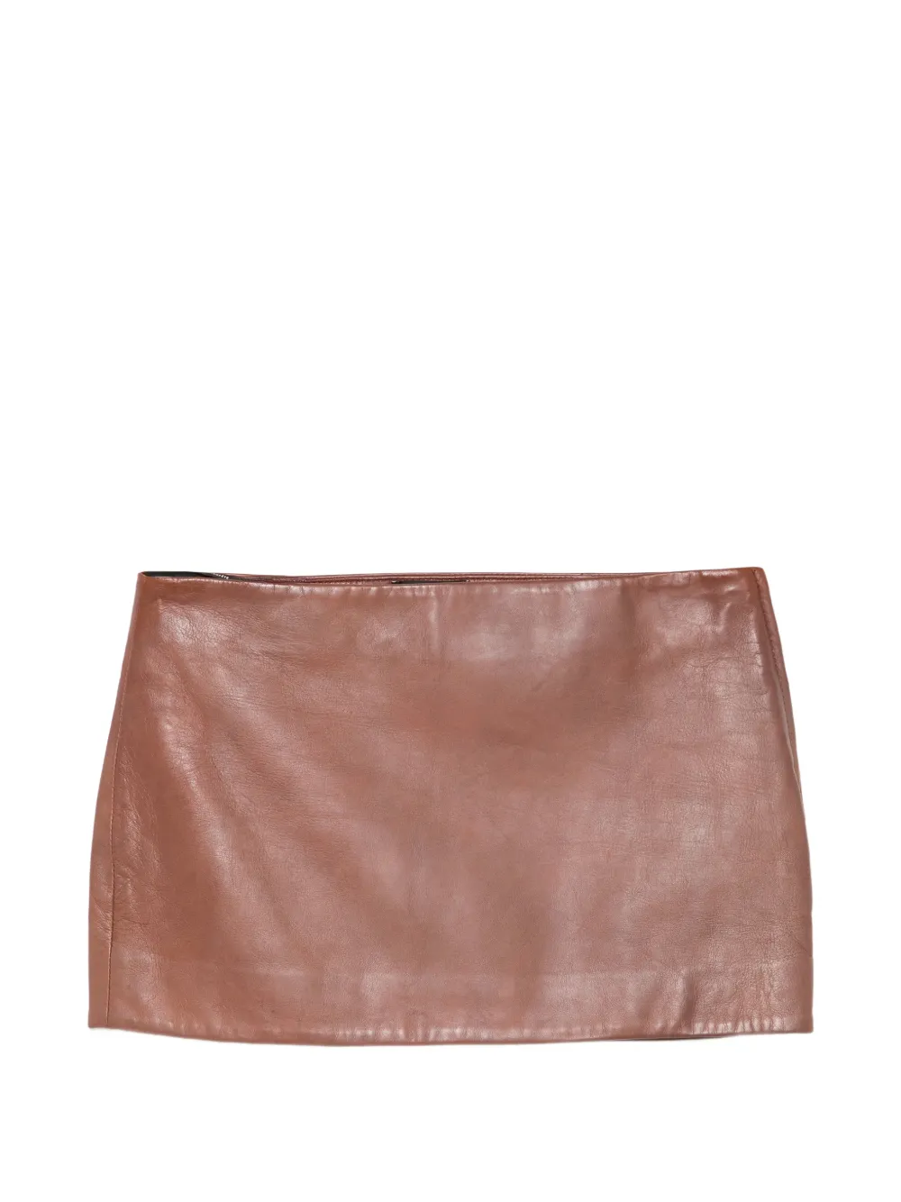 Retrofete leather mini skirt - Marrone