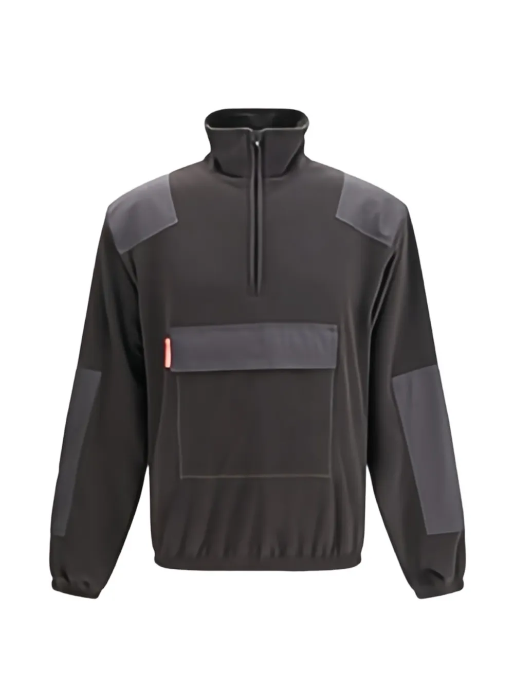 GR10K Replicated 55000 half-zip panelled sweater - Grau