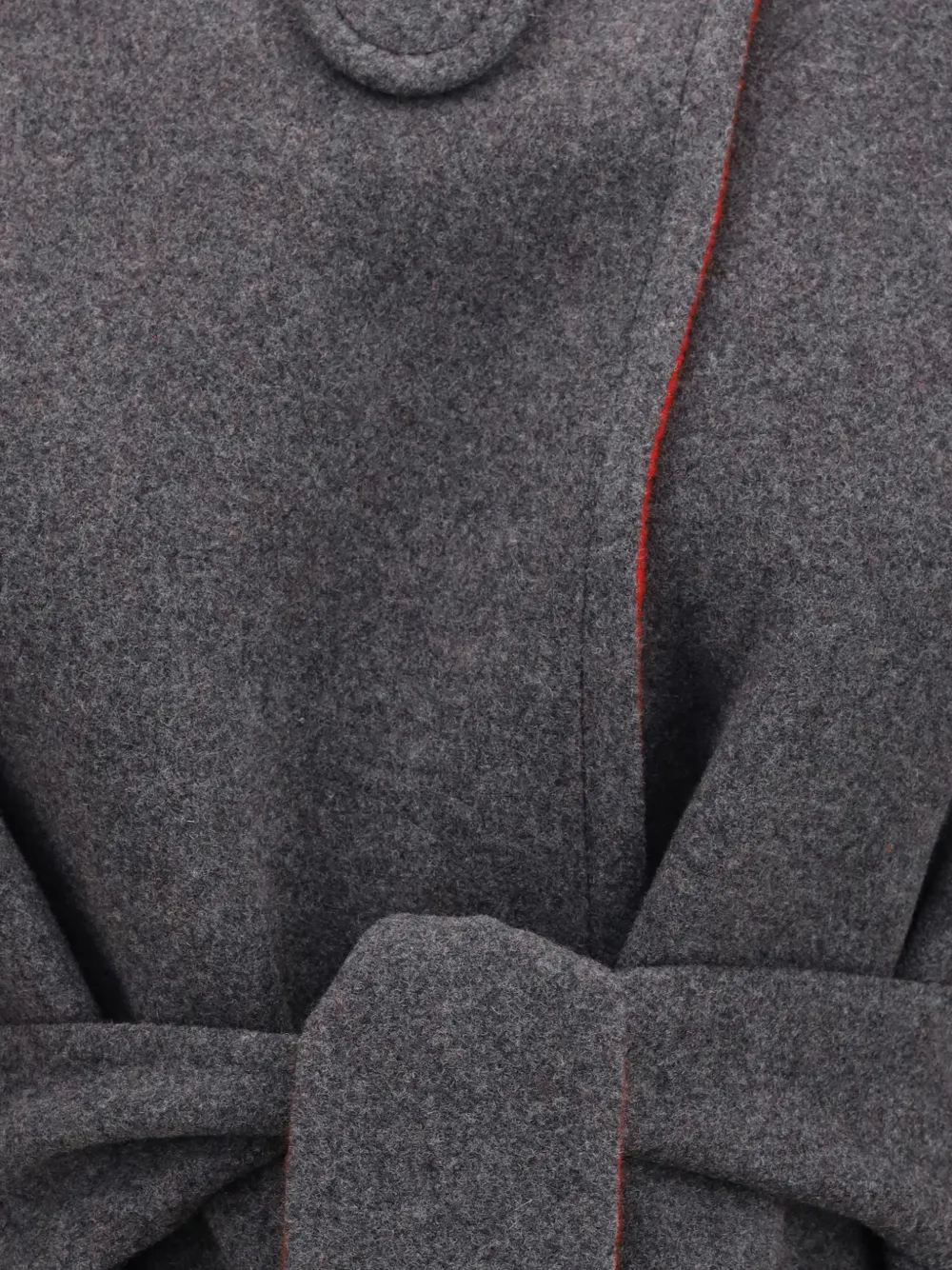 Valentino Garavani belted wool-blend coat Grijs
