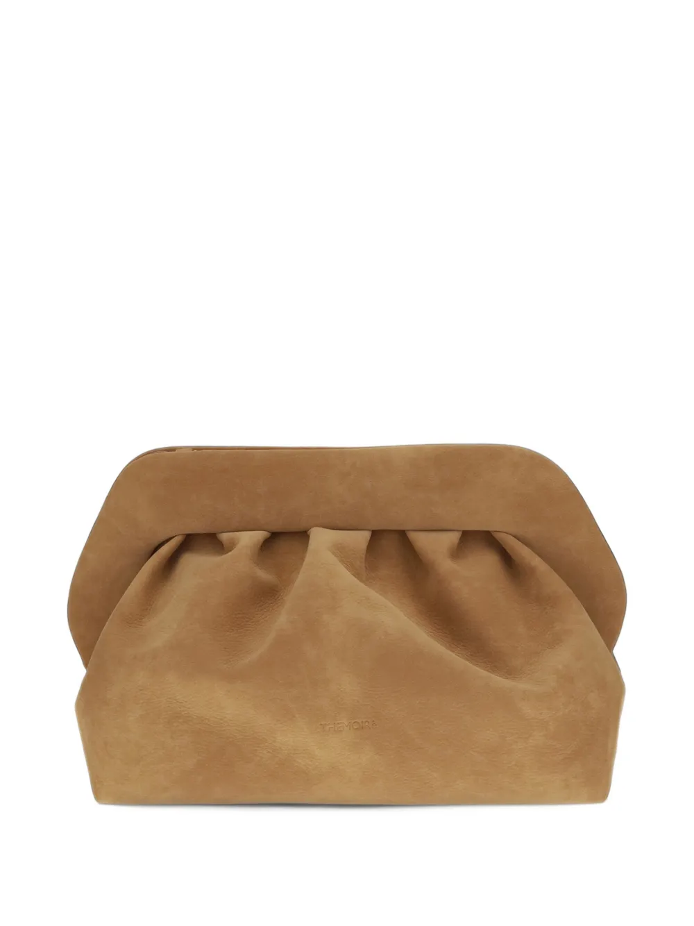 Themoirè Bios ruched clutch bag Beige