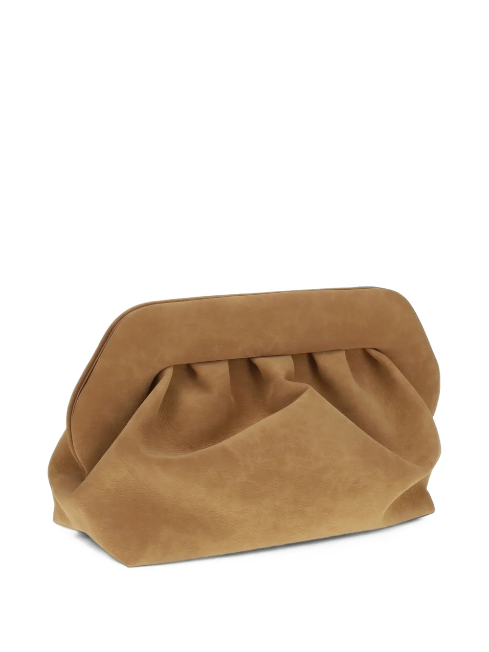 Themoirè Bios ruched clutch bag Beige