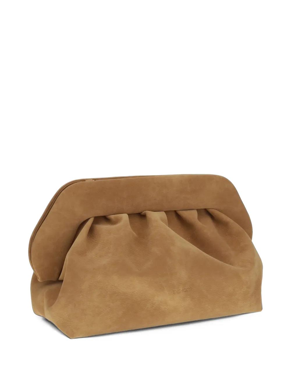 Themoirè Bios ruched clutch bag Beige