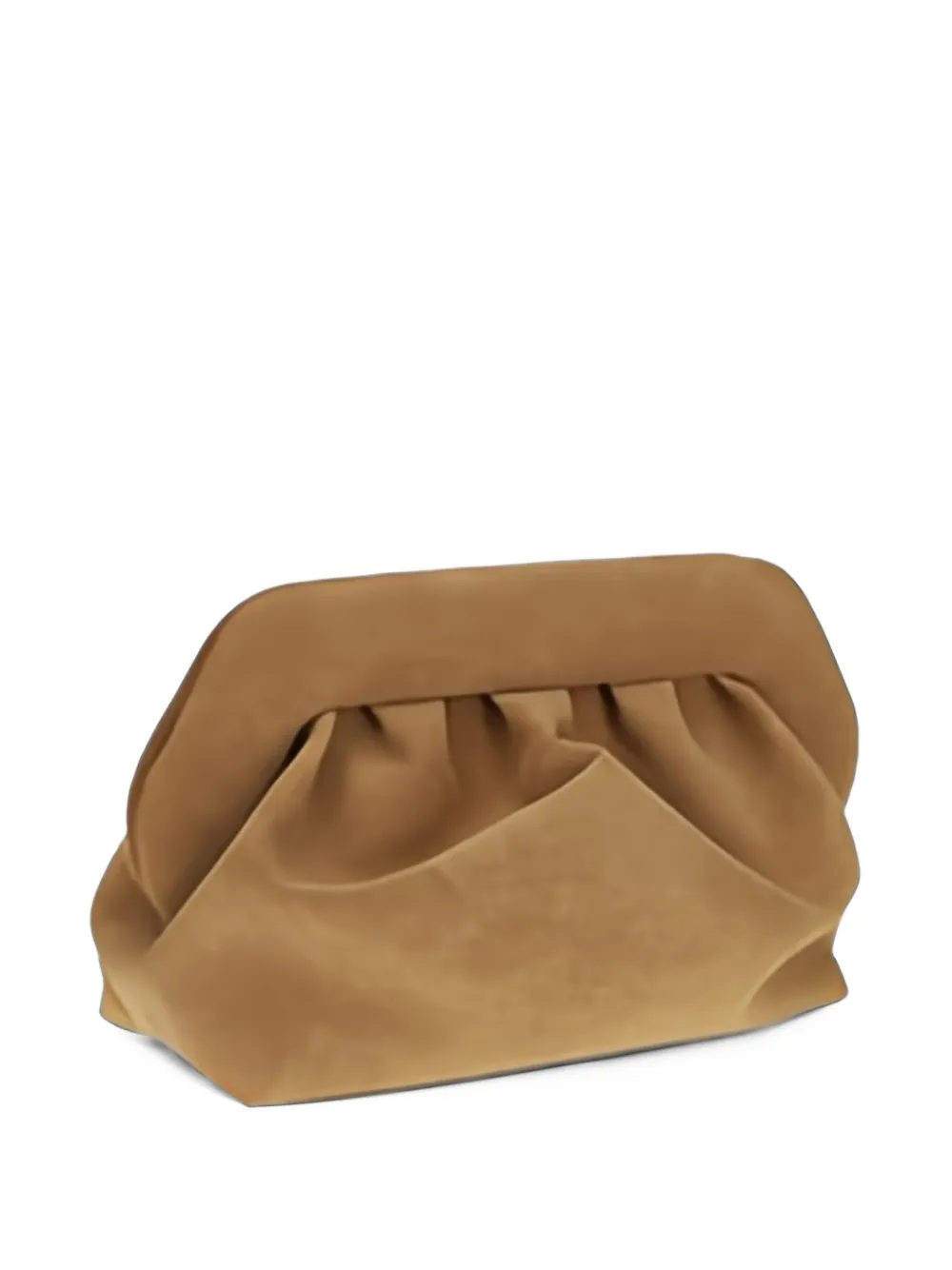 Themoirè Bios ruched clutch bag Beige