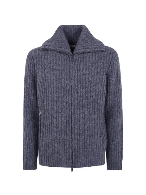 Nuur ribbed-knit zip-up cardigan